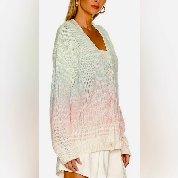 525 America Ombre Cardigan I’m Taffy Multi Pastel Size Small - Picture 8 of 8